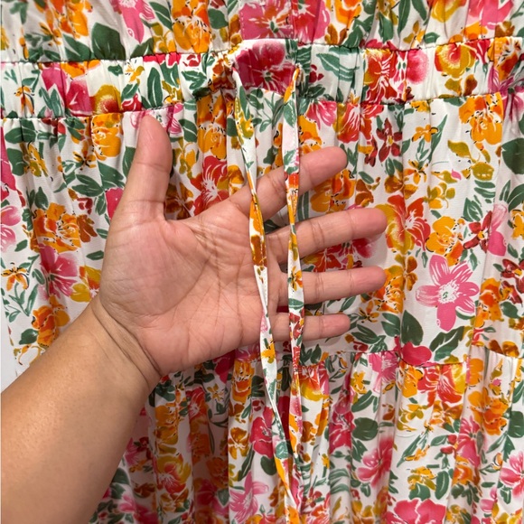 Pinch White Floral Ruffle Maxi Dress Size M | Garden | Cottagecore | Vacation - Picture 7 of 13